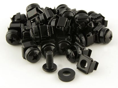 Picture of M6 Rack Cage Nuts and Mounting Screws, 25-Pack