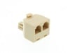 Picture of Modular Voice T Adapter - 1 Male to 2 Female (RJ11 - 6P4C for 4 Wire)