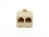 Picture of Modular Voice T Adapter - 1 Male to 2 Female (RJ11 - 6P4C for 4 Wire)