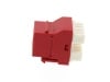 Picture of CAT6 SpeedTerm Keystone Jack 180 Degree 110 UTP - Red