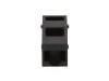 Picture of RJ45 Cat6 Keystone Jack - Pass Through Panel Mount - Black