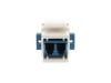 Picture of Fiber Optic Keystone Coupler - LC to LC Singlemode Duplex - White