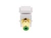 Picture of Feed Through Keystone Jack - RCA (Component / Composite) - White - Color Coded Green