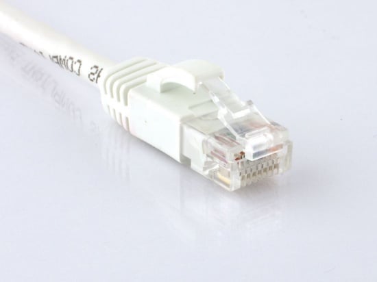 Picture of CAT6 Patch Cable - 25 FT, White, Booted