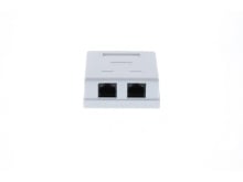 Picture of Surface Mount Box with CAT5e 110 Punch Down Terminals -Dual  RJ45 - 8 Conductor