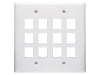 Picture of 12 Port Keystone Faceplate - Dual Gang - White