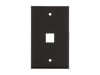 Picture of 1 Port Keystone Faceplate - Single Gang - Black