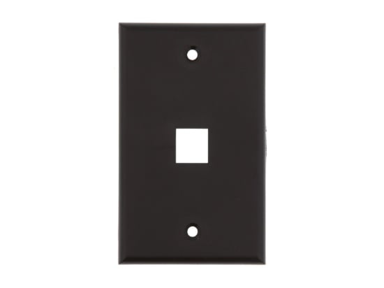 Picture of 1 Port Keystone Faceplate - Single Gang - Black