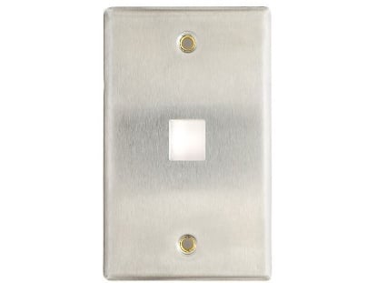 Picture of 1 Port Stainless Steel Keystone Faceplate
