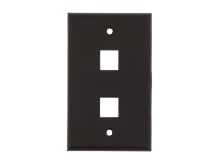 Picture of 2 Port Keystone Faceplate - Single Gang - Black