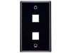 Picture of 2 Port Keystone Faceplate - Single Gang - Black
