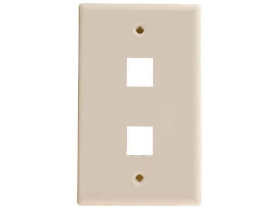 Picture of 2 Port Keystone Faceplate - Single Gang - Ivory