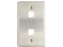 Picture of 2 Port Stainless Steel Keystone Faceplate