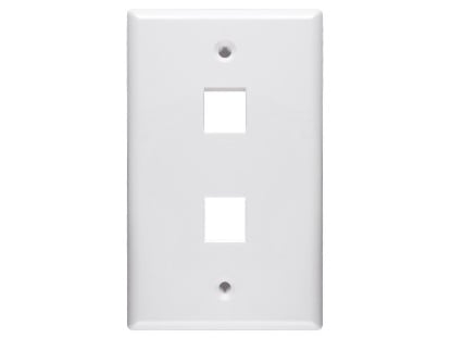 Picture of 2 Port Keystone Faceplate - Single Gang - White