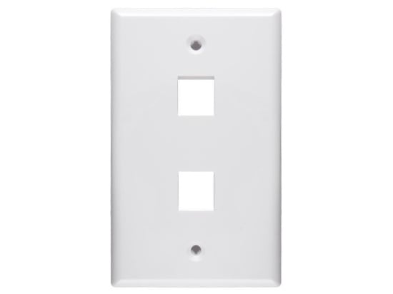 Picture of 2 Port Keystone Faceplate - Single Gang - White