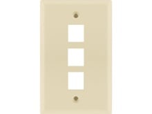 Picture of 3 Port Keystone Faceplate - Single Gang - Almond