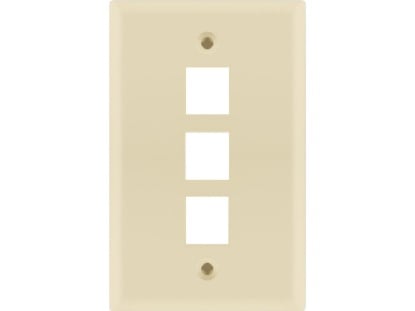 Picture of 3 Port Keystone Faceplate - Single Gang - Almond