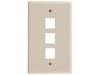 Picture of 3 Port Keystone Faceplate - Single Gang - Ivory