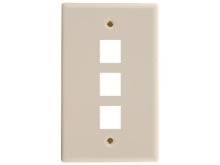 Picture of 3 Port Keystone Faceplate - Single Gang - Ivory