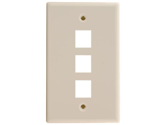 Picture of 3 Port Keystone Faceplate - Single Gang - Ivory
