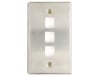 Picture of 3 Port Stainless Steel Keystone Faceplate