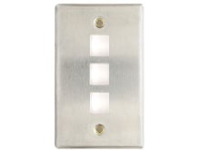 Picture of 3 Port Stainless Steel Keystone Faceplate
