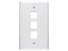 Picture of 3 Port Keystone Faceplate - Single Gang - White