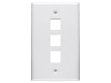 Picture of 3 Port Keystone Faceplate - Single Gang - White