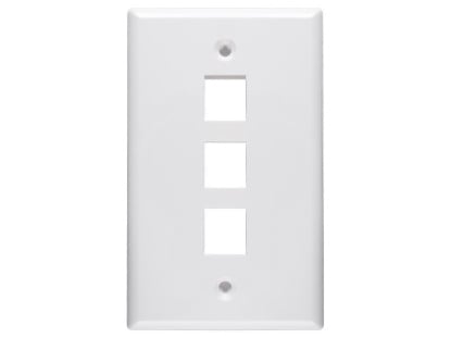 Picture of 3 Port Keystone Faceplate - Single Gang - White