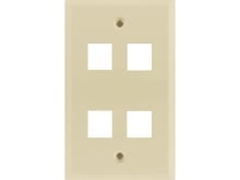 Picture of 4 Port Keystone Faceplate - Single Gang - Almond