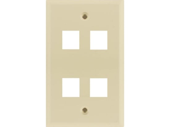 Picture of 4 Port Keystone Faceplate - Single Gang - Almond