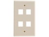 Picture of 4 Port Keystone Faceplate - Single Gang - Ivory