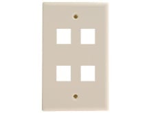 Picture of 4 Port Keystone Faceplate - Single Gang - Ivory