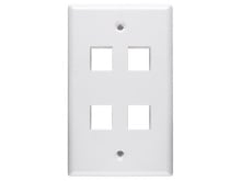 Picture of 4 Port Keystone Faceplate - Single Gang - White