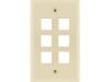 Picture of 6 Port Keystone Faceplate - Single Gang - Almond