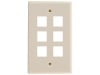 Picture of 6 Port Keystone Faceplate - Single Gang - Ivory