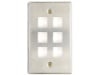 Picture of 6 Port Stainless Steel Keystone Faceplate