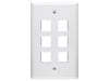 Picture of 6 Port Keystone Faceplate - Single Gang - White