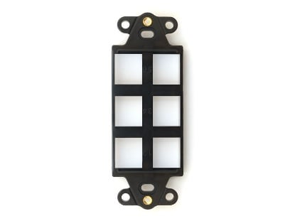 Picture of 6 Port Decorex Face Plate Insert - Black