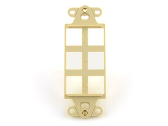 Picture of 6 Port Decorex Face Plate Insert - Ivory