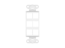 Picture of 6 Port Decorex Face Plate Insert - White