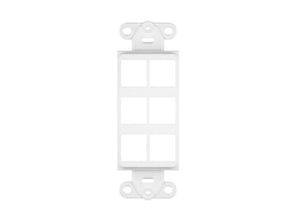 Picture of 6 Port Decorex Face Plate Insert - White