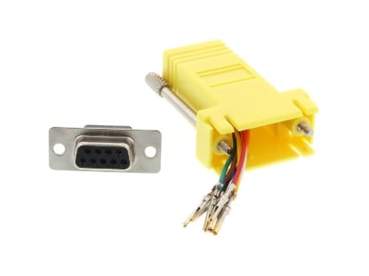 Picture of Modular Adapter Kit - DB9 Female to RJ45 - Yellow