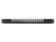 Picture of 16 Port Fully Loaded 75 Ohm BNC Coaxial Patch Panel - 1U