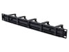 1U Cable Management Panel with Plastic Rings for network racks and cabinets