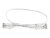 1.5 Feet White Booted CAT6 Mini Patch Cable