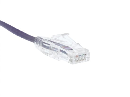 Picture of Cat6 Slim Ethernet Patch Cable, 25 ft, Purple, Snagless