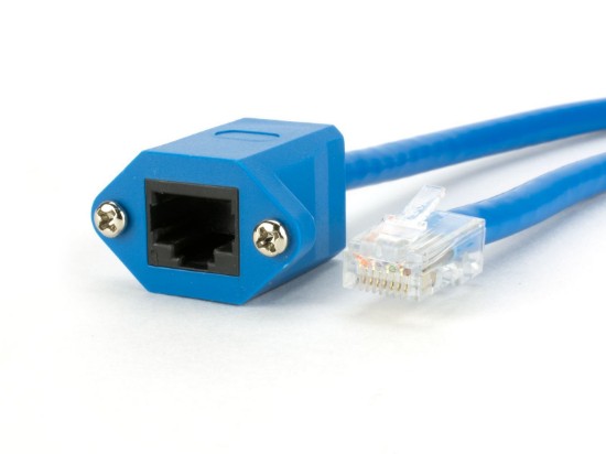 Picture of CAT6 Panel Mount Extension Cable - 6 FT, Blue