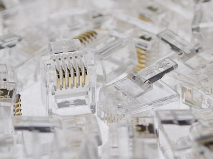 Picture of RJ11/12 6P6C Modular Connector for Flat Cable - 100 Pack