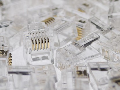 Picture of RJ11/12 6P6C Modular Connector for Round Cable - 100 Pack